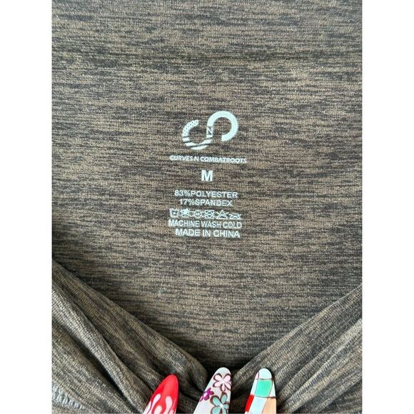 Curves n CombatBoots Heathered brown leggings sz medium - Picture 7 of 7